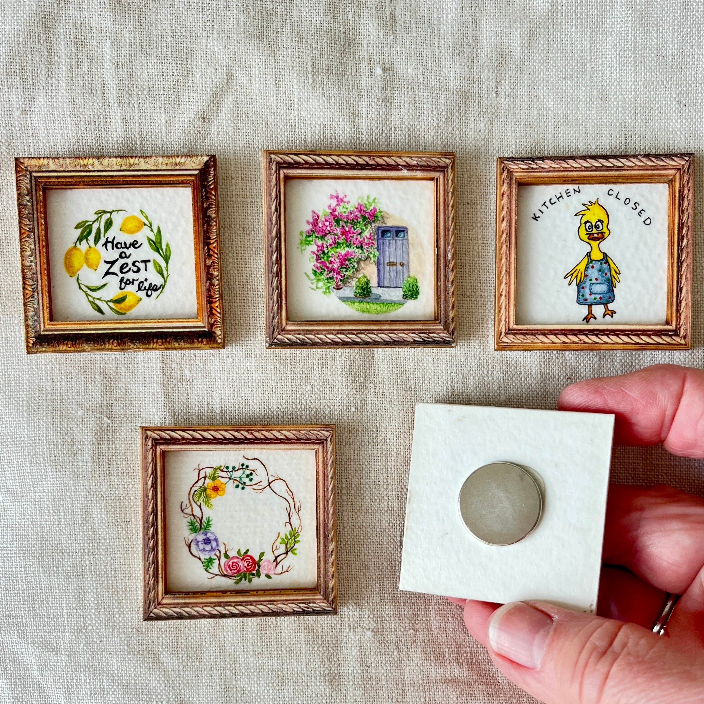 Fridge magnets - original watercolour paintings