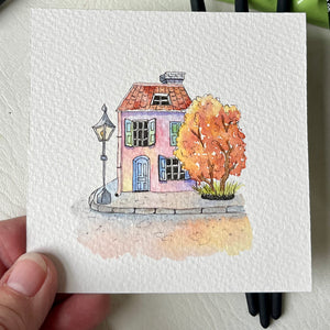 Whimsical pink house