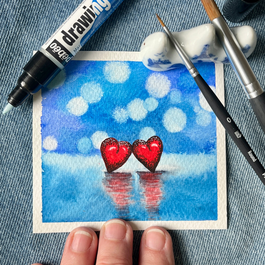 Bokeh hearts