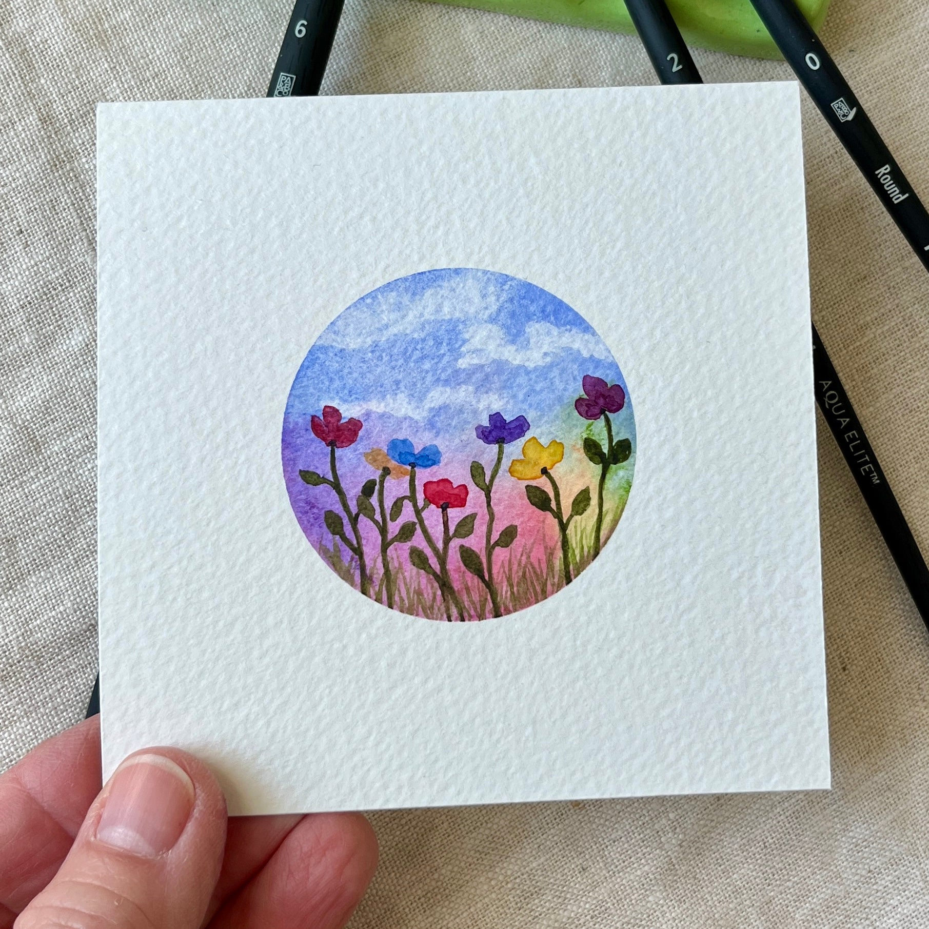 Rainbow flowers