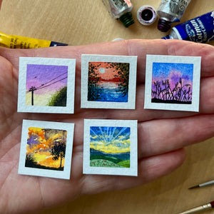 Mini sunset series (5 paintings)