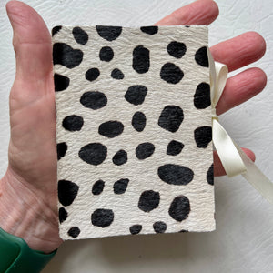 Jumbo handmade journal in hair-on-hide leather - blank pages