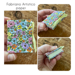 Mini handmade journal with fabric cover - blank pages