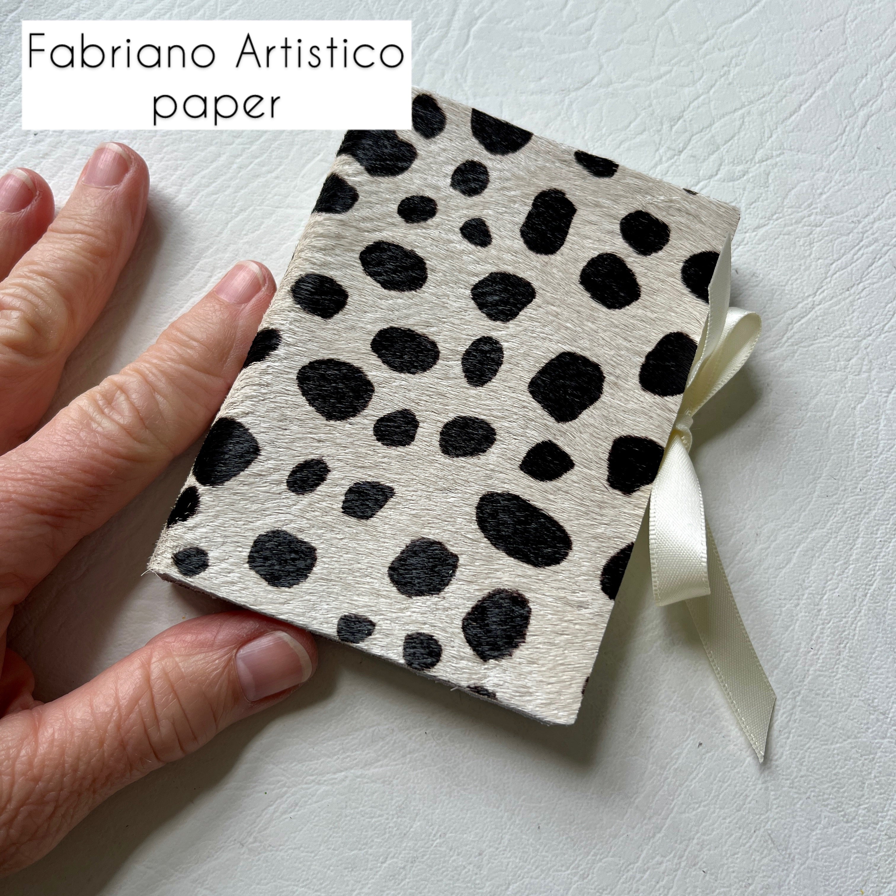 Jumbo handmade journal in hair-on-hide leather - blank pages