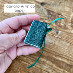 Tiny handmade mini journal in genuine leather - blank pages