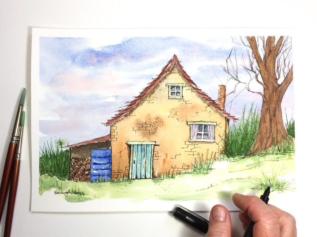 Crooked house on the hill