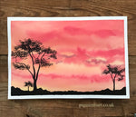 Trees at sunset
