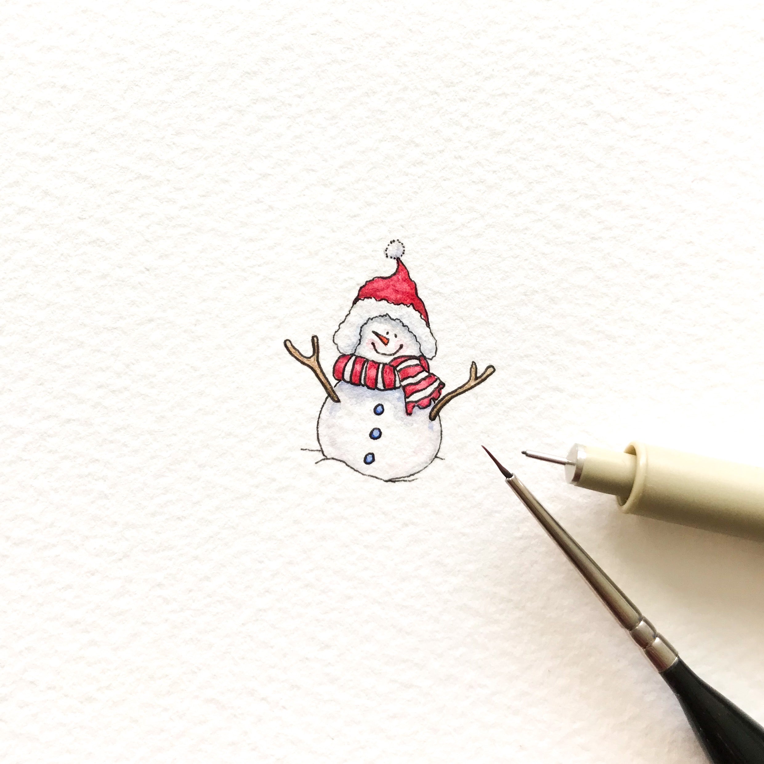 Cheerful snowman