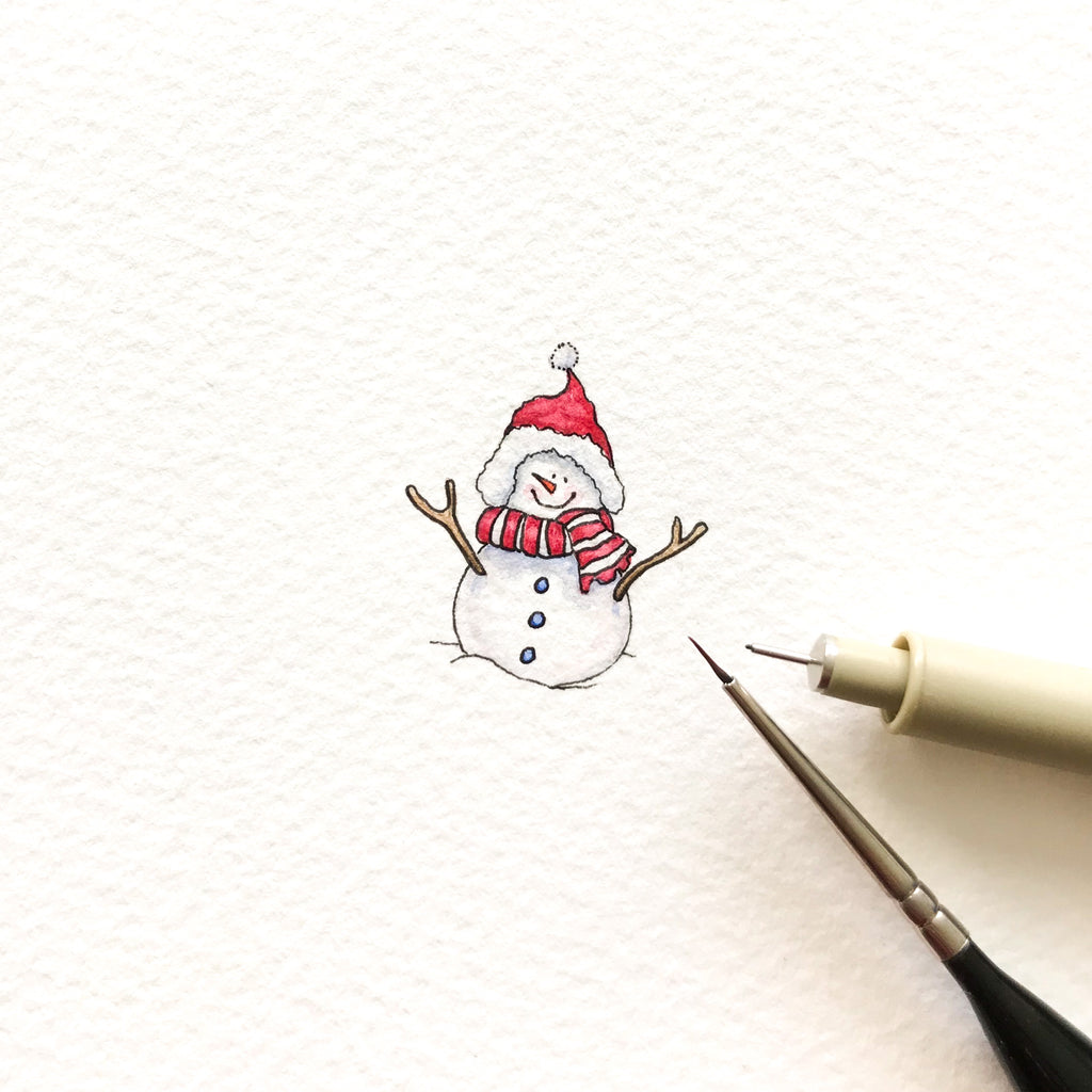 Cheerful snowman