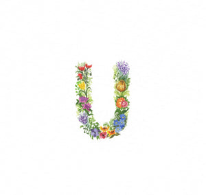 Flower Alphabet U